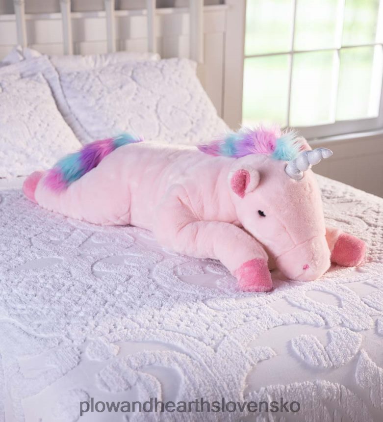 Plow & Hearth jednorožec nadrozmerný plyšový vankúš na zvieracie telo 6P208P2490 domáce potreby