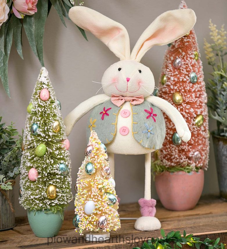 Plow & Hearth bobujúci zajačiky, sada 2 kusov 6P208P2397 domáce potreby