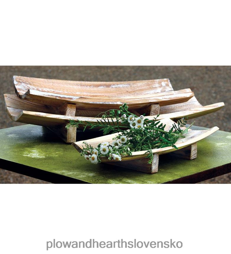 Plow & Hearth drevené obdĺžnikové podnosy, sada 3 ks 6P208P2474 domáce potreby