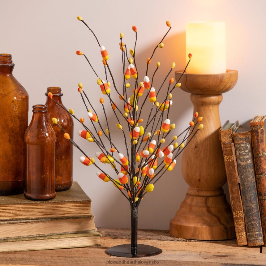 Plow & Hearth halloween cukroví kukurica umelý stolový strom 6P208P2378 domáce potreby