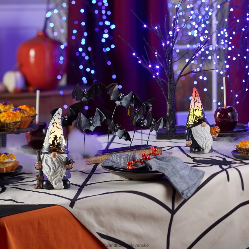 Plow & Hearth halloween škriatok s osvetleným klobúkom a tekvicou 6P208P2415 domáce potreby