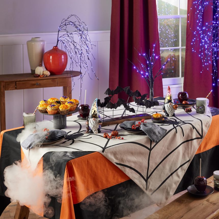 Plow & Hearth halloween strašidelný pavučina stolný hod 6P208P2443 domáce potreby