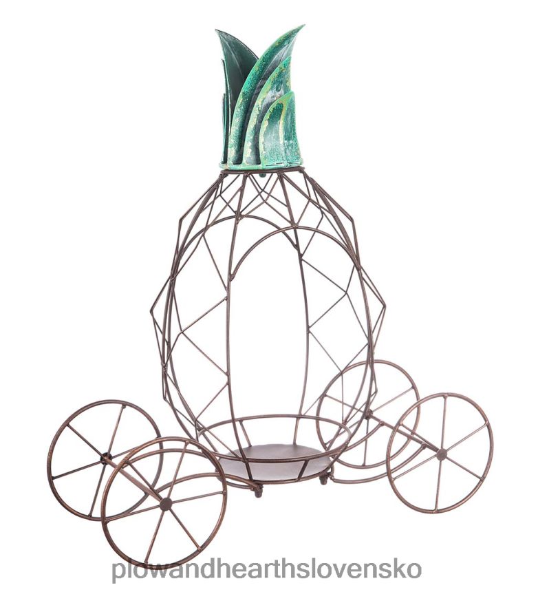 Plow & Hearth kovový stojan na rastliny ananásu 6P208P2403 domáce potreby