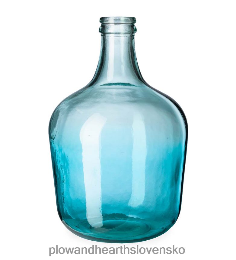 Plow & Hearth oceánovo modré recyklované sklenené vázy 6P208P2430 domáce potreby