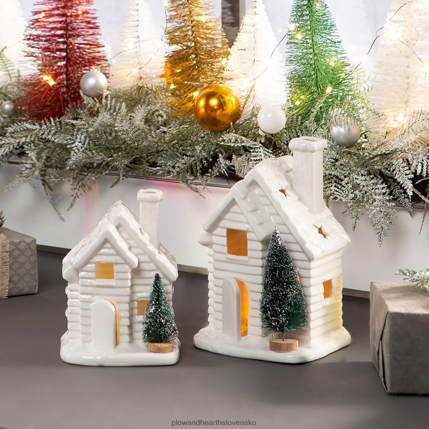 Plow & Hearth osvetlené domy s fľaškovými kefami, sada 2 kusov 6P208P2326 domáce potreby