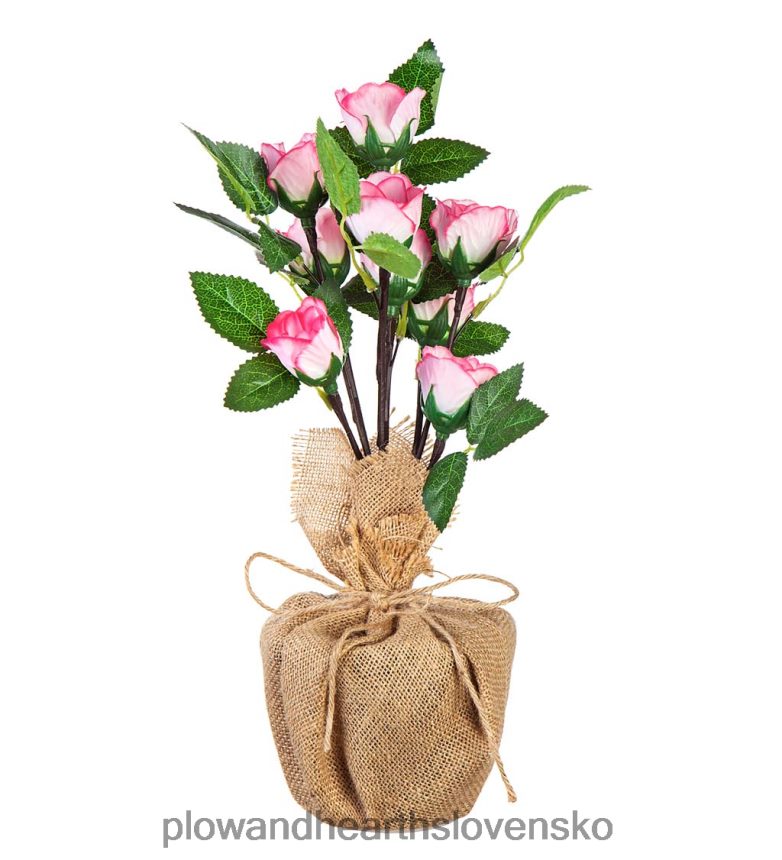 Plow & Hearth osvetlená kytica ruží na stôl 6P208P2408 domáce potreby