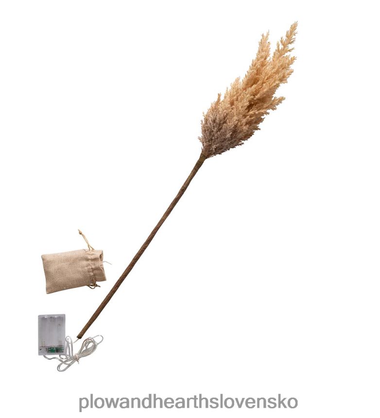 Plow & Hearth osvetlené umelé vetvičky trávy pampy, sada 2 ks - karamel 6P208P2335 domáce potreby