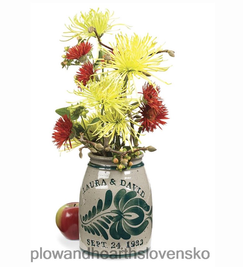 Plow & Hearth personalizovaná kameninová svadobná hlina - zelená 6P208P2351 domáce potreby