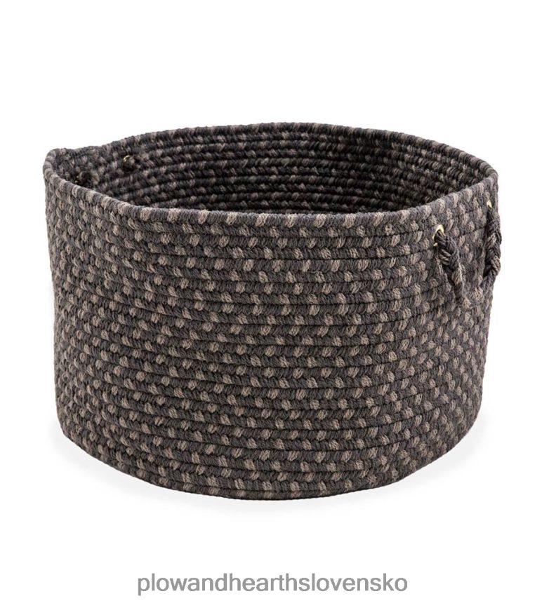 Plow & Hearth pletený polypro roanoke košík s rúčkami - čierny multi 6P208P2487 domáce potreby