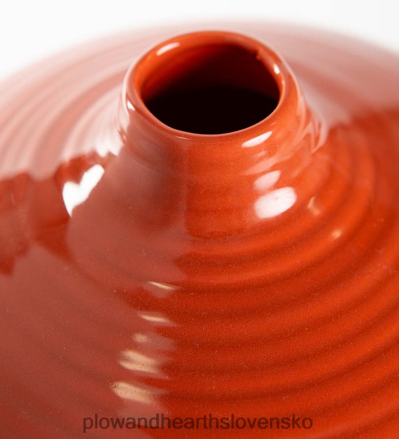 Plow & Hearth ručne vyrobená malá okrúhla hlinená alexandria váza - modrá 6P208P2448 domáce potreby