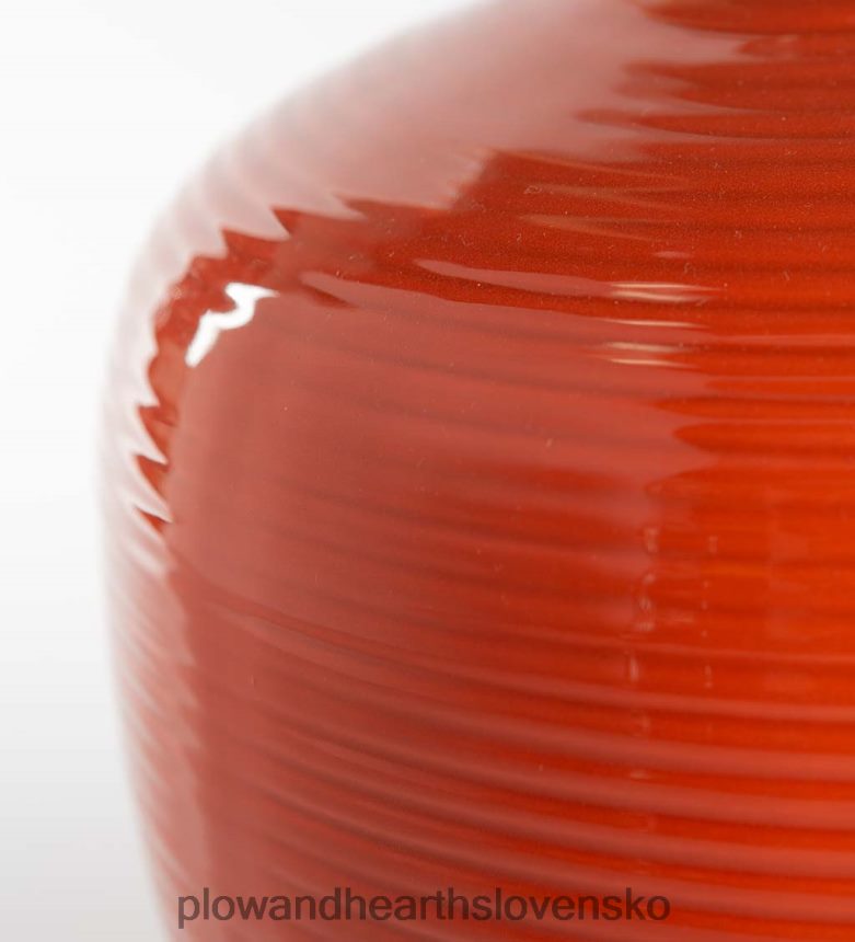 Plow & Hearth ručne vyrobená malá okrúhla hlinená alexandria váza - modrá 6P208P2448 domáce potreby