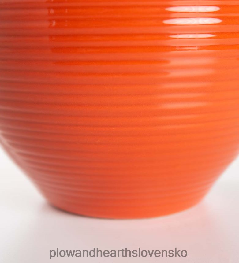 Plow & Hearth ručne vyrobená malá okrúhla hlinená alexandria váza - modrá 6P208P2448 domáce potreby