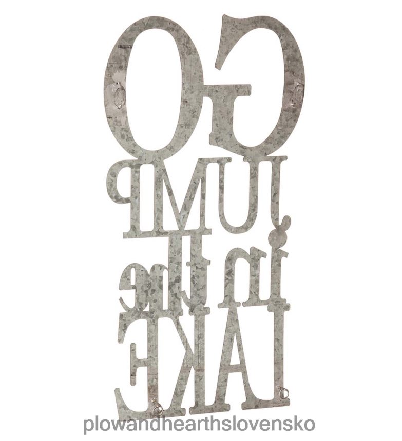 Plow & Hearth skok v jazere pozinkovaný plech ceduľka 6P208P2373 domáce potreby