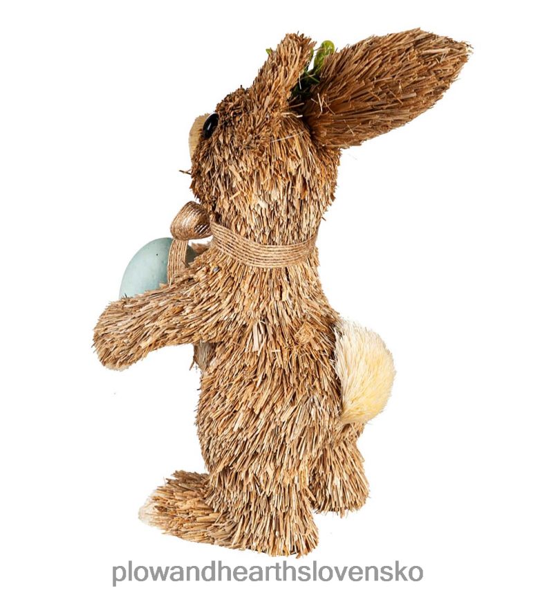 Plow & Hearth slamené veľkonočné zajačiky, sada 2ks 6P208P2390 domáce potreby