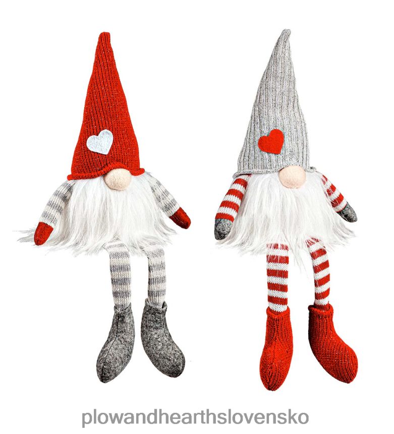 Plow & Hearth svietiaci valentínski škriatkovia s visiacimi nohami, sada 2 kusov 6P208P2389 domáce potreby