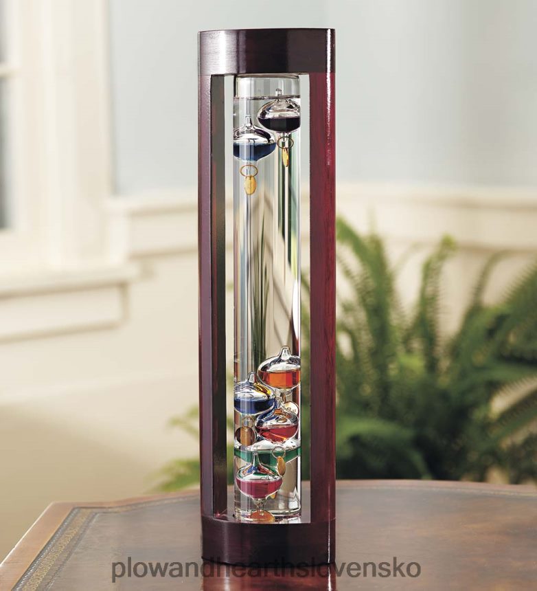 Plow & Hearth teplomer galileo s dreveným rámom v čerešňovej úprave 6P208P2369 domáce potreby