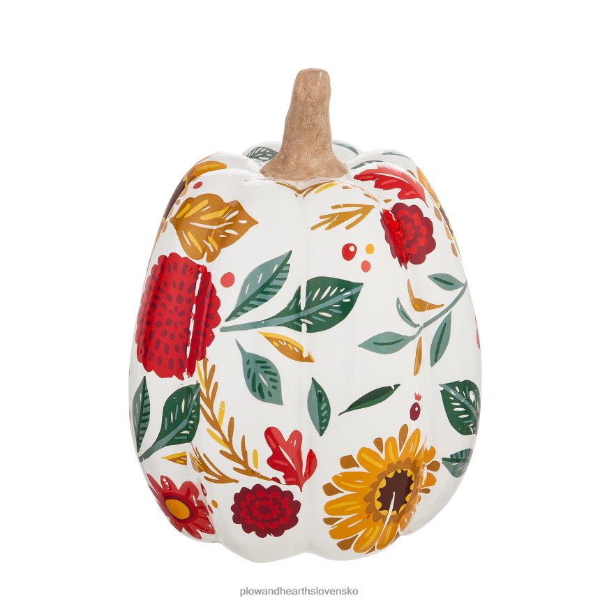 Plow & Hearth vnútorné/vonkajšie potlačené keramické tekvice, sada 3 ks 6P208P2381 domáce potreby