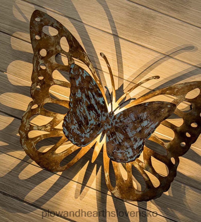 Plow & Hearth osvetlené laserom vyrezané motýľové nástenné umenie 6P208P2387 domáce potreby
