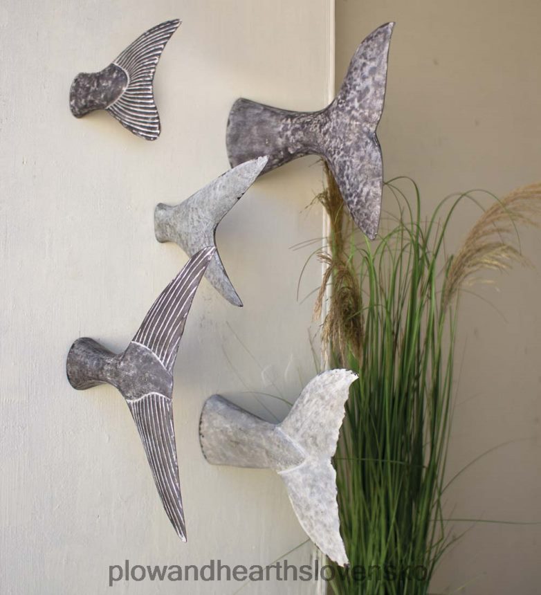 Plow & Hearth sochy na stenu rybieho chvosta, sada 5 kusov 6P208P2539 domáce potreby