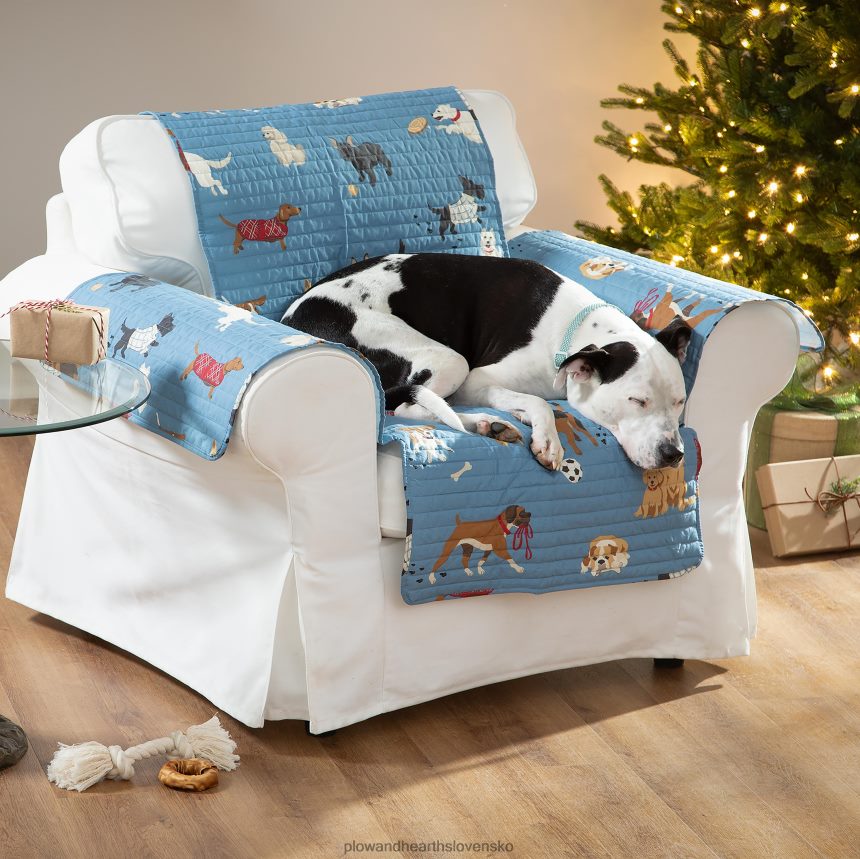 Plow & Hearth ochranný kryt na nábytok pre domáce zvieratá, dizajn modrý pes 6P208P2545 domáce potreby