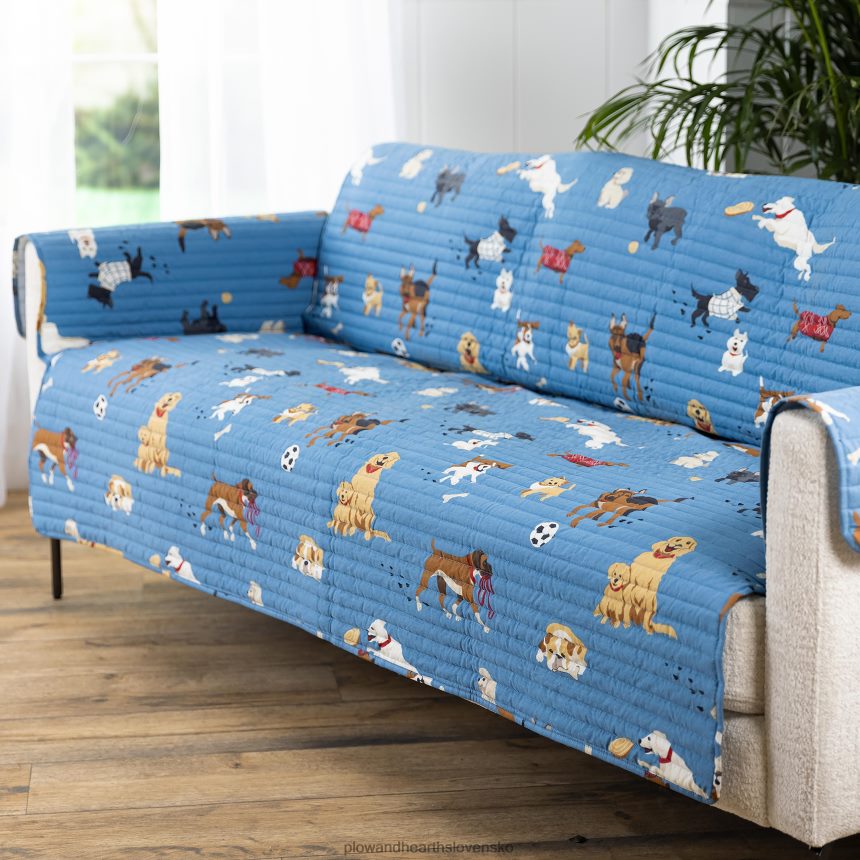 Plow & Hearth pohovka ochranný kryt pre domáce zvieratá, modrý pes park 6P208P3241 domáce potreby