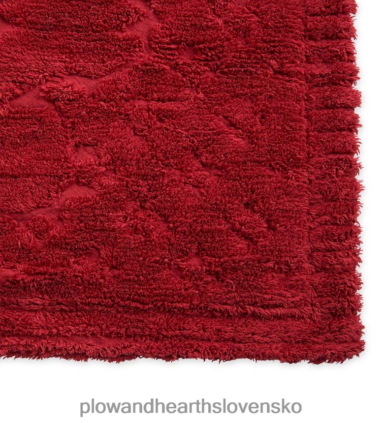 Plow & Hearth Všívaný bavlnený ženilkový prehoz twin juliet - staročervený 6P208P3146 domáce potreby