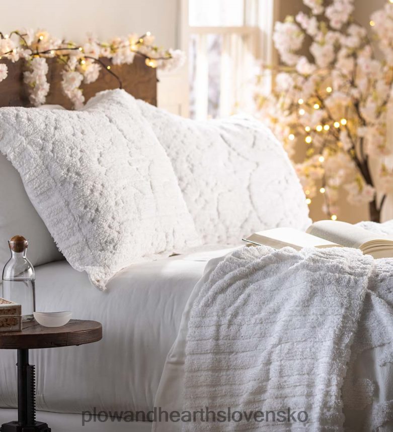 Plow & Hearth Všívaný bavlnený ženilkový prehoz twin juliet - staročervený 6P208P3146 domáce potreby