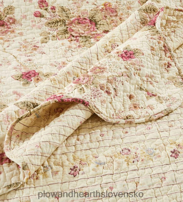 Plow & Hearth Vintage prikrývka z ružovej záhrady 6P208P2667 domáce potreby