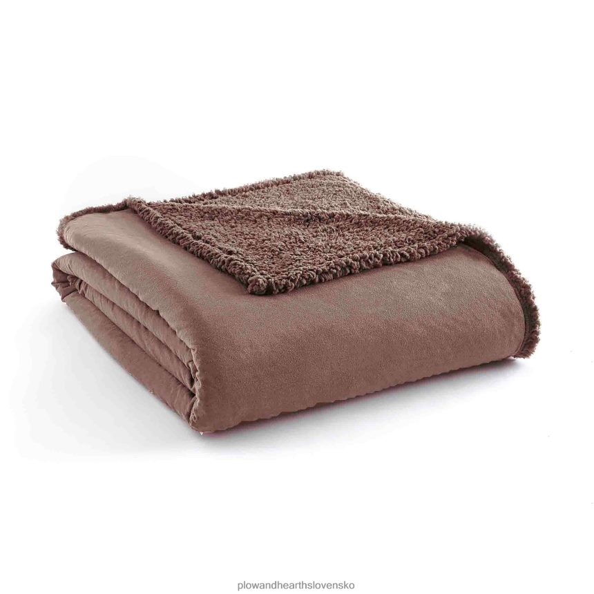 Plow & Hearth obojstranná pevná mikro flanelová deka šerpa - modrá - twin 6P208P2690 domáce potreby