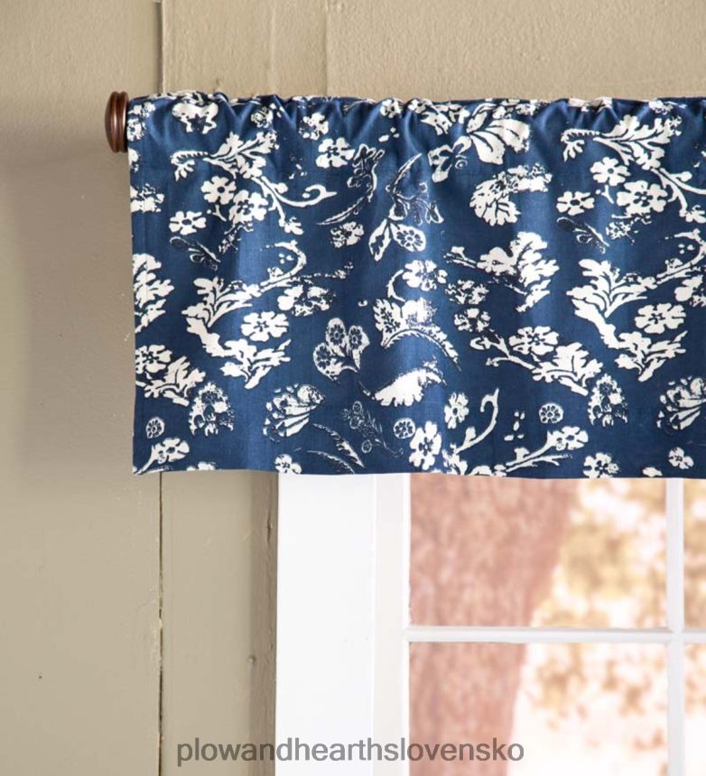 Plow & Hearth kvetinový damaškový vreckový zateplený záclonový drapák, 42