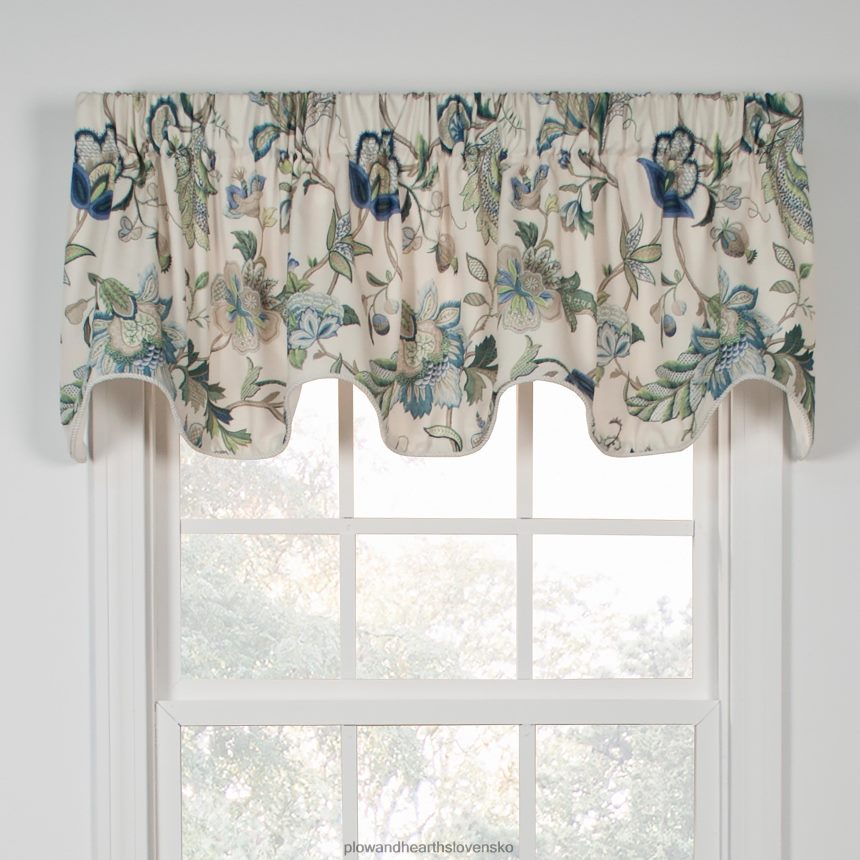 Plow & Hearth okenné drapérie brissac s jacobean kvetinovou potlačou 6P208P2619 domáce potreby