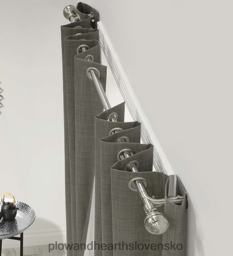 Plow & Hearth Thermaplus blackout nastaviteľné priechodkové záclonové tyče 6P208P2130 domáce potreby