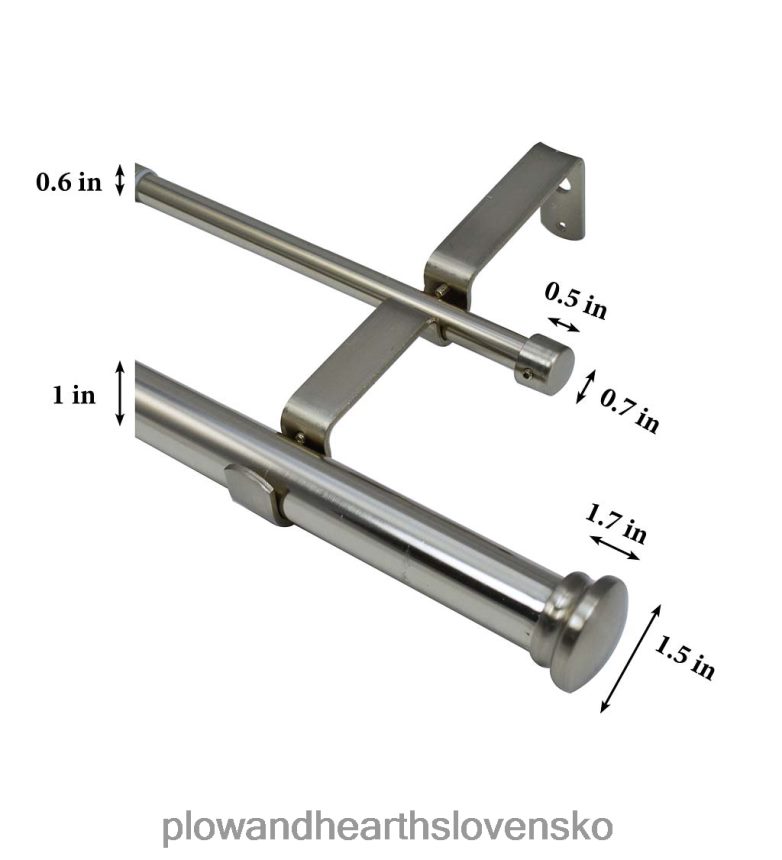 Plow & Hearth sada dvojitých záclonových tyčí corona 6P208P2638 domáce potreby