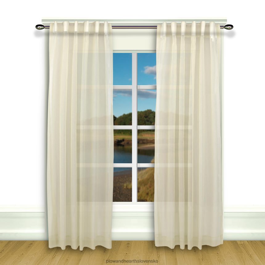 Plow & Hearth Layla skladaný závesový panel párov - karamelový - 63