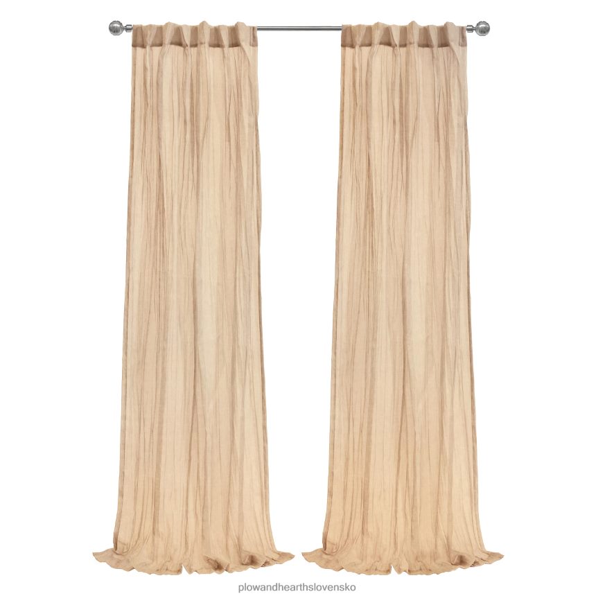 Plow & Hearth Layla zadná záložka/vrecko na prút drvený skladaný priesvitný panel – marhuľa – 52" x 108" 6P208P2606 domáce potreby