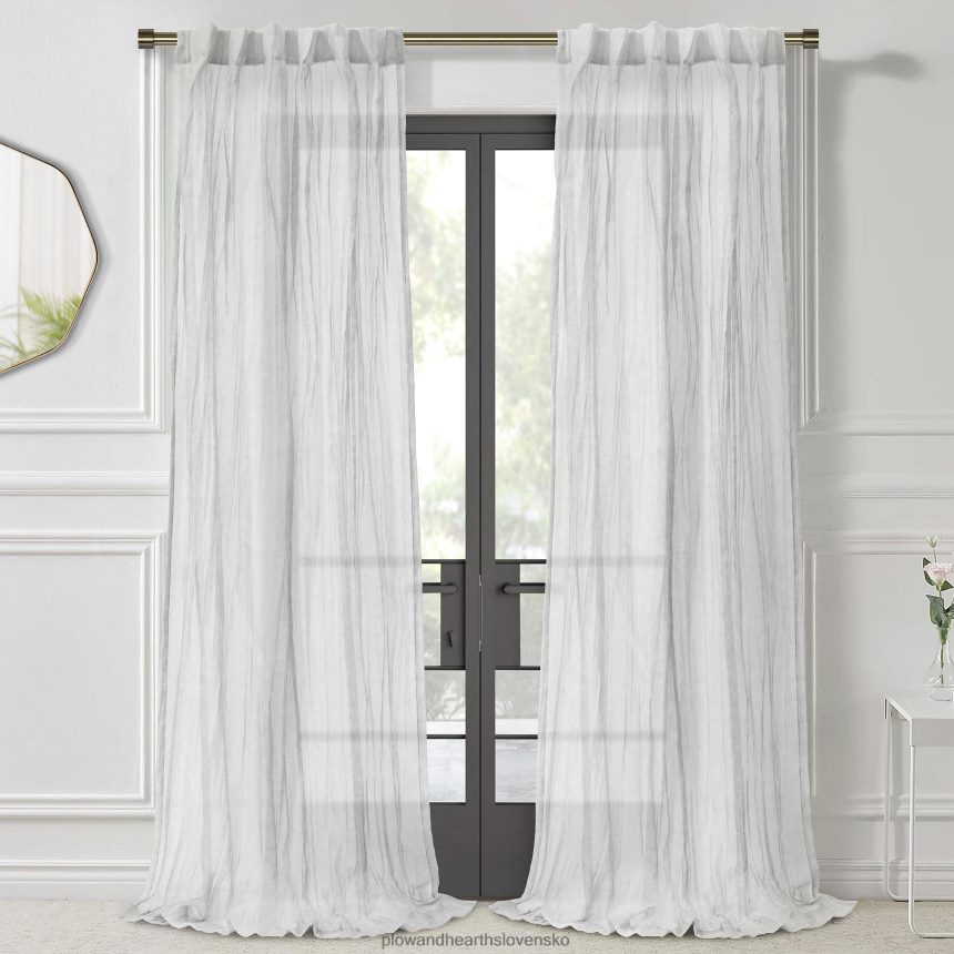 Plow & Hearth Layla zadná záložka/vrecko na prút drvený skladaný priesvitný panel – marhuľa – 52