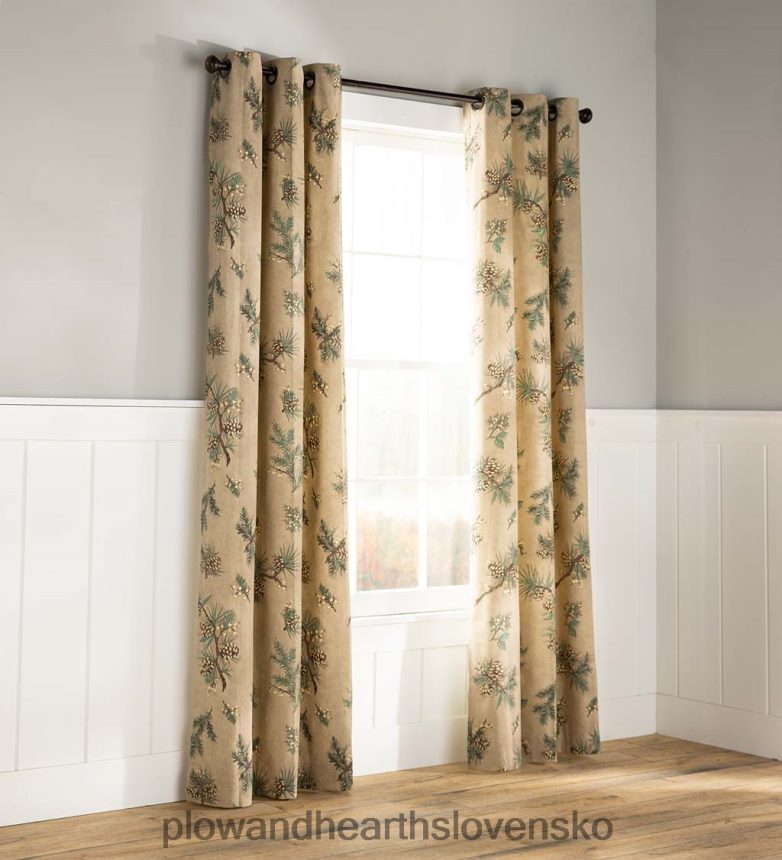 Plow & Hearth Termologické izolované závesy z mierovej borovice 6P208P2559 domáce potreby