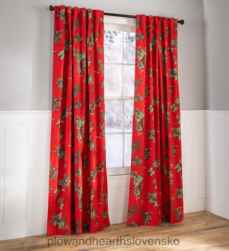 Plow & Hearth dovolenkové pokojné závesy z borovicového prútu/zadnej záložky 6P208P2561 domáce potreby