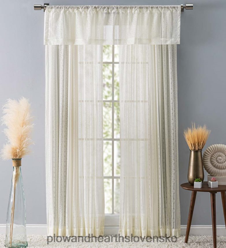 Plow & Hearth čipkované závesy s medailónom 6P208P2615 domáce potreby