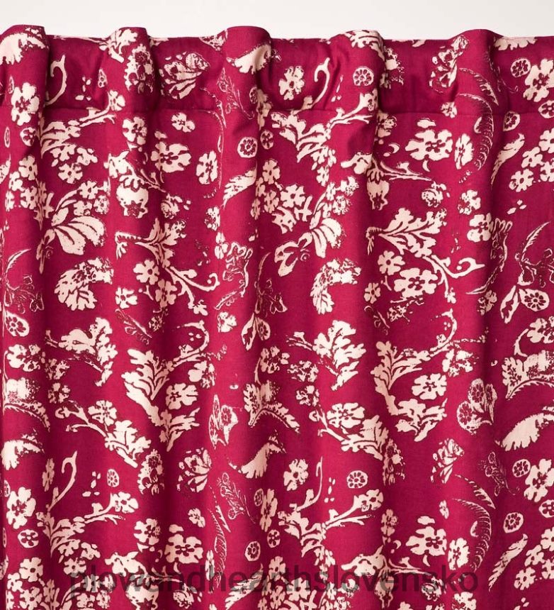 Plow & Hearth kvetinový damaškový podomácky tkaný izolovaný závesový panel 6P208P2576 domáce potreby