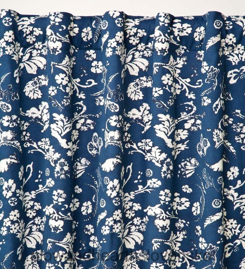 Plow & Hearth kvetinový damaškový podomácky tkaný izolovaný závesový panel 6P208P2576 domáce potreby