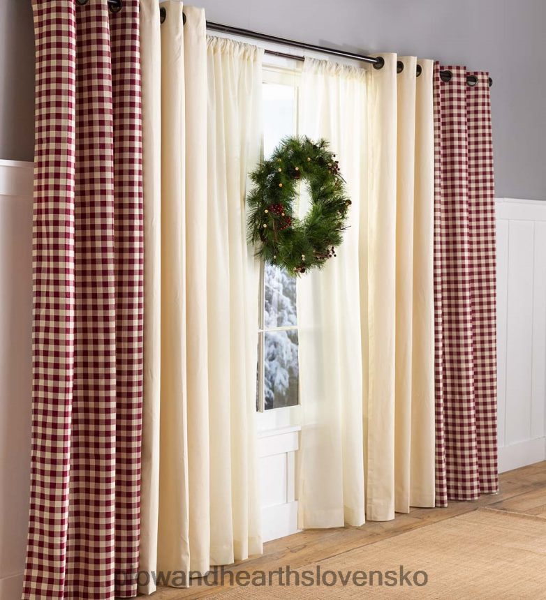 Plow & Hearth páry tepelných, energeticky účinných izolačných závesov s priechodkou a vrchom 6P208P2555 domáce potreby