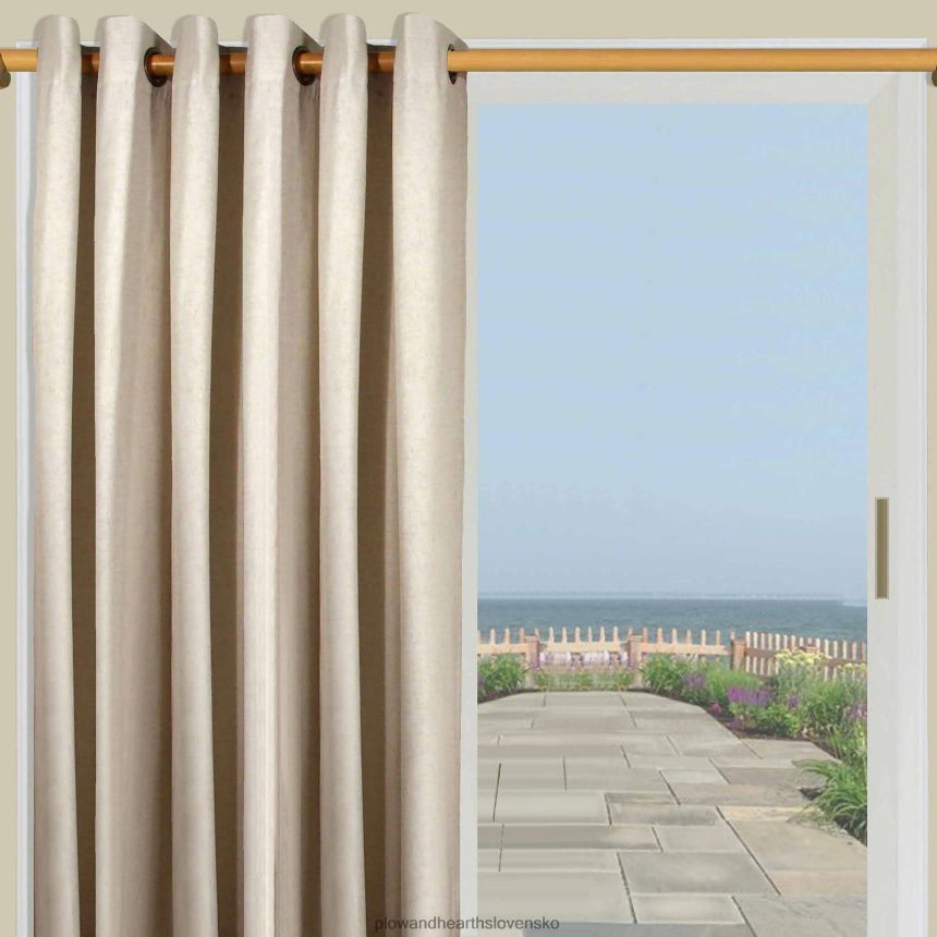 Plow & Hearth podomácky vyrobený dvojitý široký priechodkový horný terasový panel s tyčou, 84 