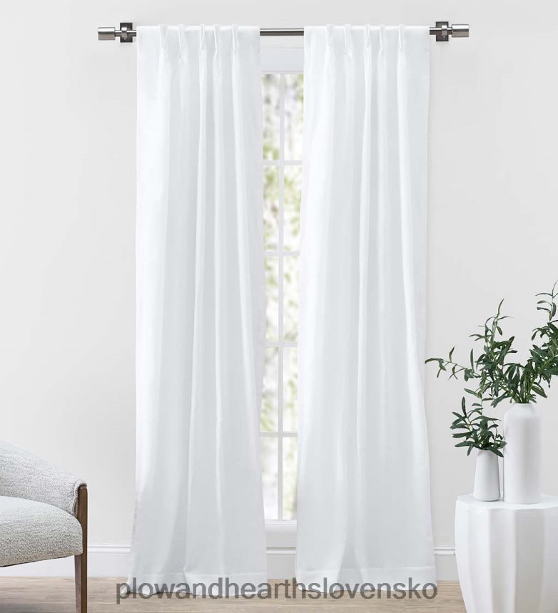 Plow & Hearth pokojné závesy zo zmesi ľanu 6P208P2607 domáce potreby