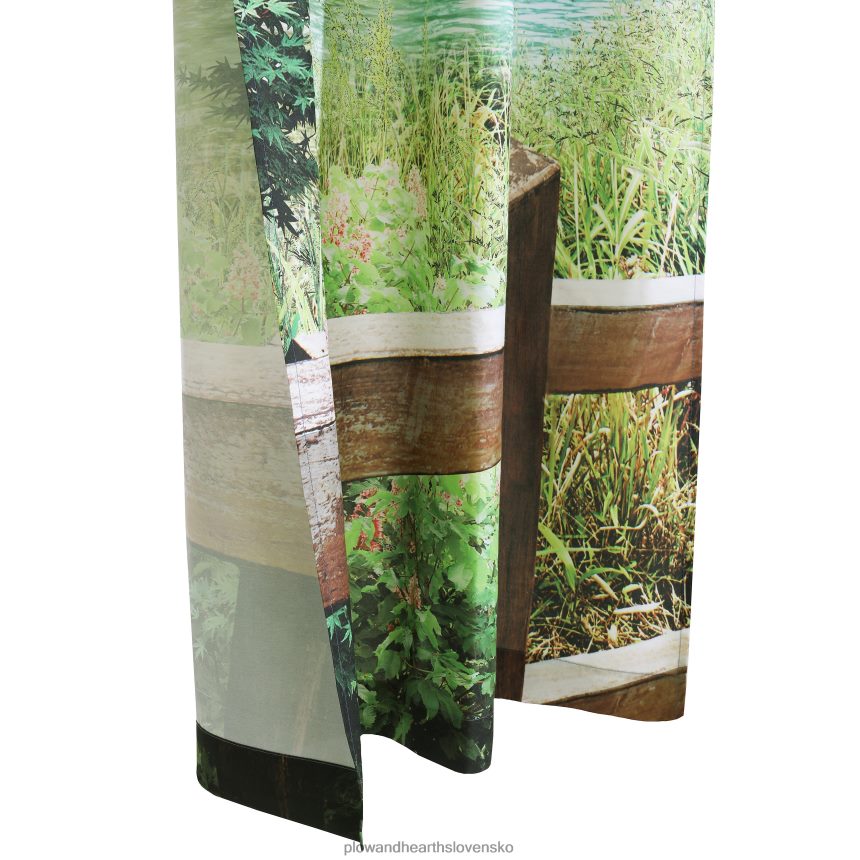 Plow & Hearth prírodou inšpirované fotorealistické tyčové vreckové závesové panely – scéna medveďa – 52