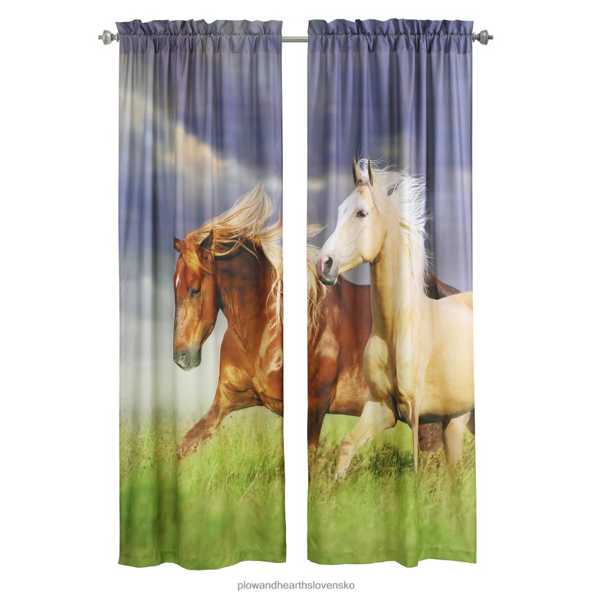 Plow & Hearth prírodou inšpirované fotorealistické tyčové vreckové závesové panely – scéna medveďa – 52