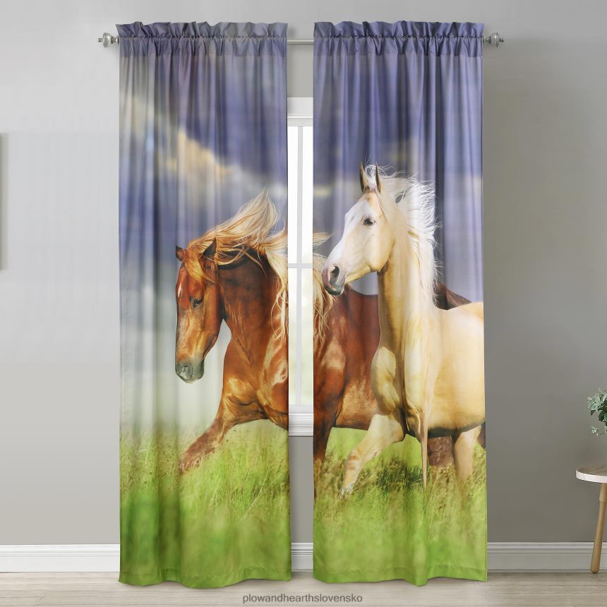 Plow & Hearth prírodou inšpirované fotorealistické tyčové vreckové závesové panely – scéna medveďa – 52