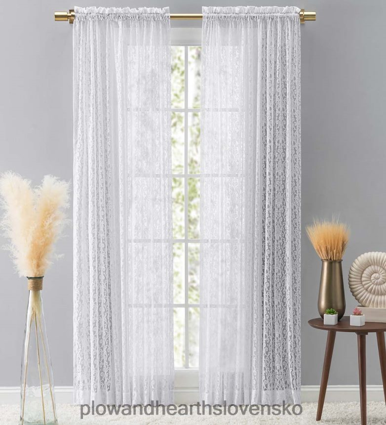 Plow & Hearth tkané čipkové závesy 6P208P2614 domáce potreby