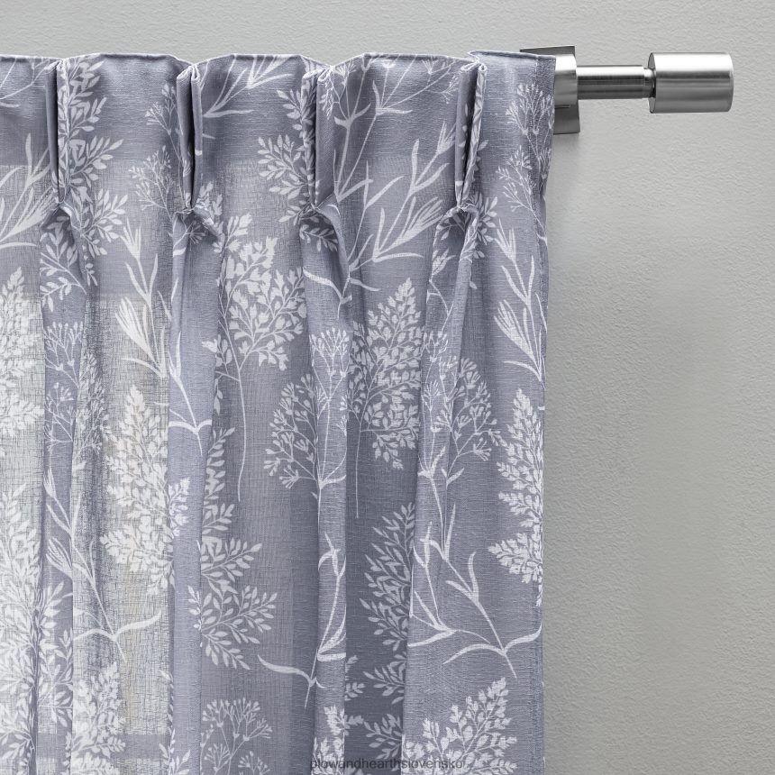 Plow & Hearth wildflower štipka plisované závesy na chrbte 6P208P2572 domáce potreby