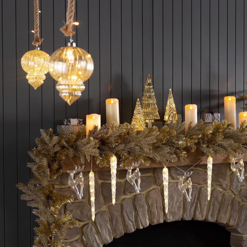 Plow & Hearth Newport interiérová/vonkajšia trblietavá girlanda 6P208P1701 domáce potreby